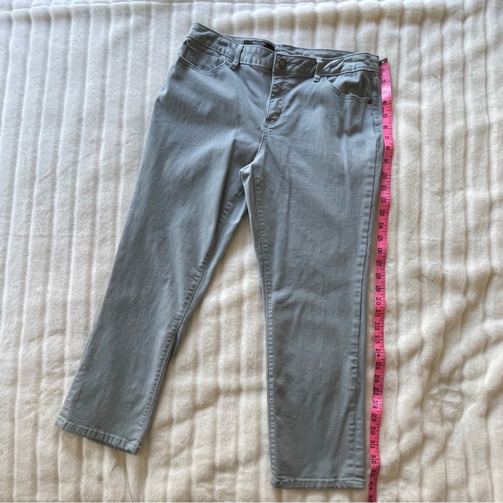 Simply Vera Vera Wang Capris Sz 10 Gray - Picture 8 of 10